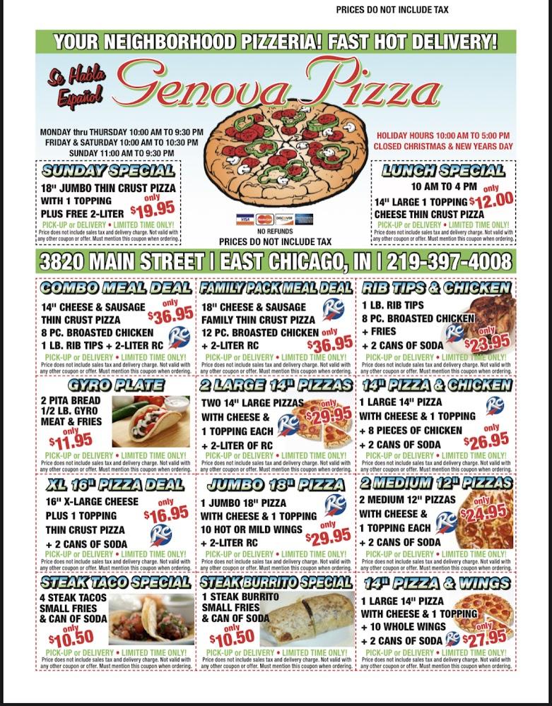 Genova Pizza Menu image 3